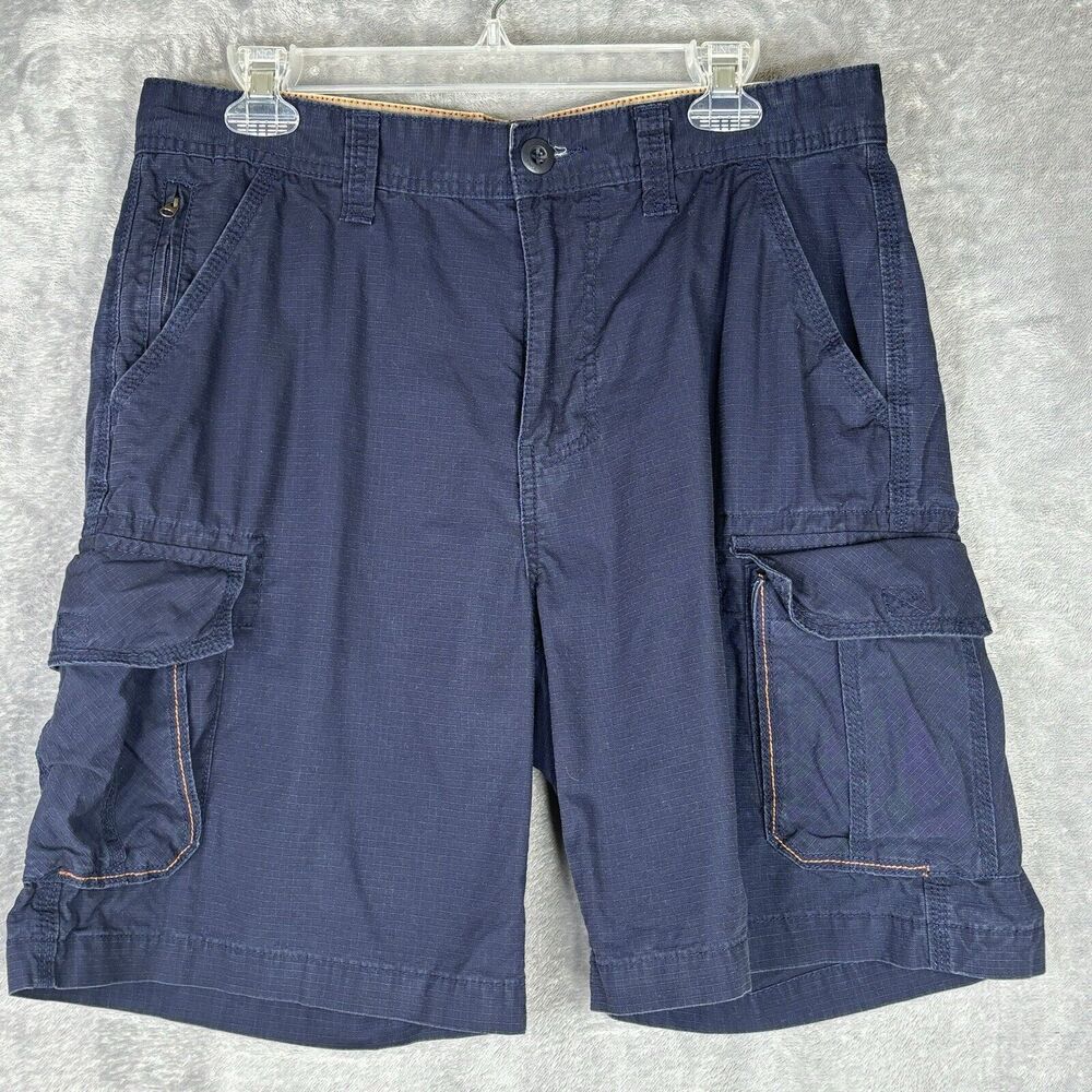 RedHead Cargo Shorts Mens‎ 34 Navy Blue Ripstop Hiking Fishing 34 x 8.5 Cotton